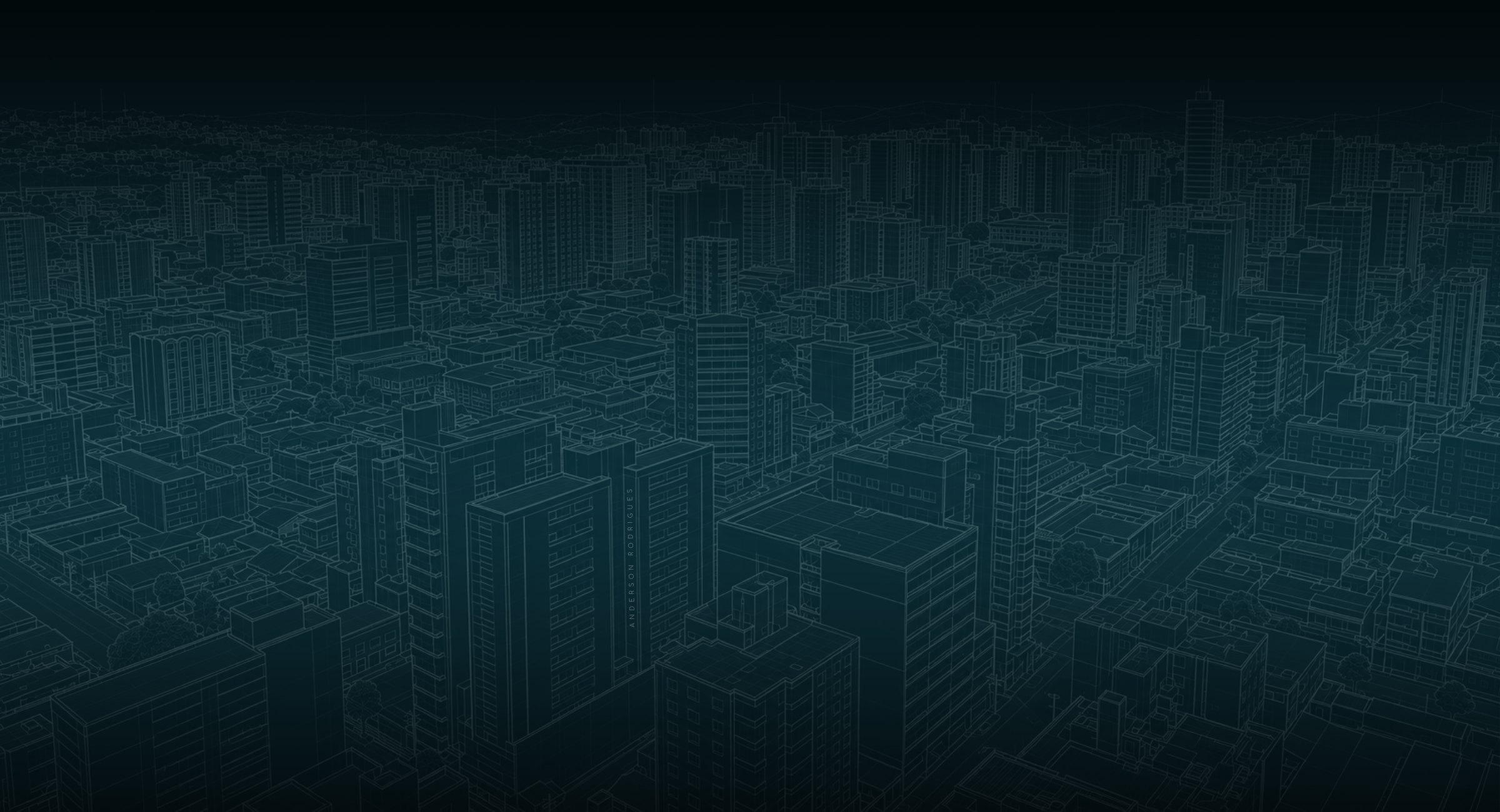 Vista aérea de uma cidade com prédios residenciais